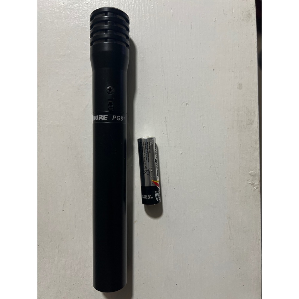 Shure PG81 Cardioid Condenser Instrument Microphone Black XLR Wired Mic